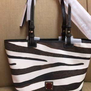 Dooney & Bourke Small Leisure Shopper bag. Zebra print.  NWT.